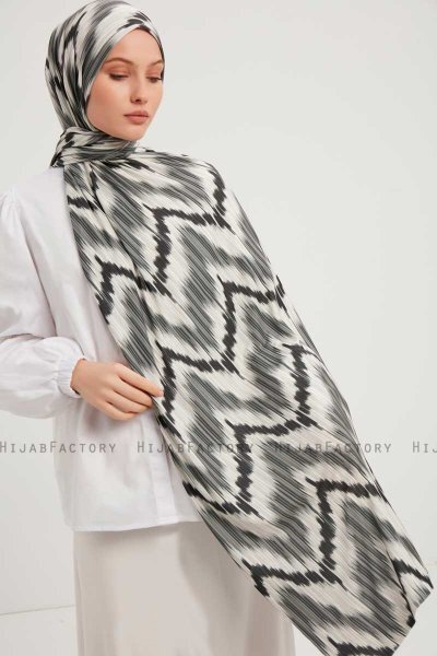 Tansu - Anthrazit Gemustert Hijab