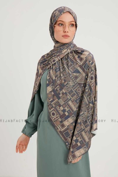 Gulya - Bordeaux Gemustert Hijab