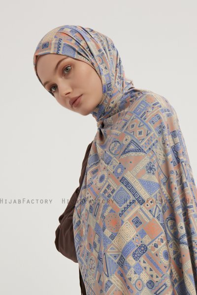 Gulya - Orange Gemustert Hijab