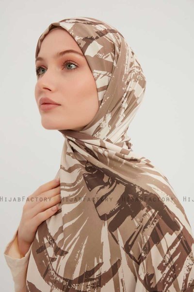 Ezmeray - Taupe Gemustert Hijab