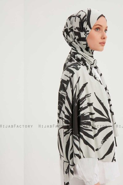 Ezmeray - Anthrazit Gemustert Hijab