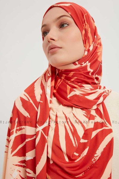 Ezmeray - Zimt Gemustert Hijab