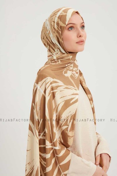 Ezmeray - Braun Gemustert Hijab