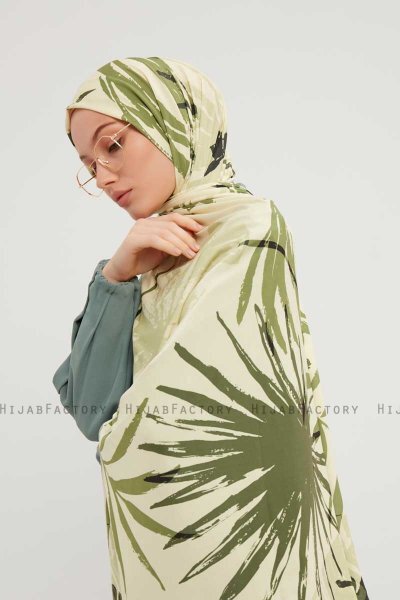 Ezmeray - Mint Gemustert Hijab