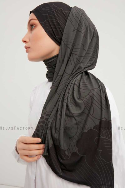 Fadime - Schwarz Gemustert Hijab