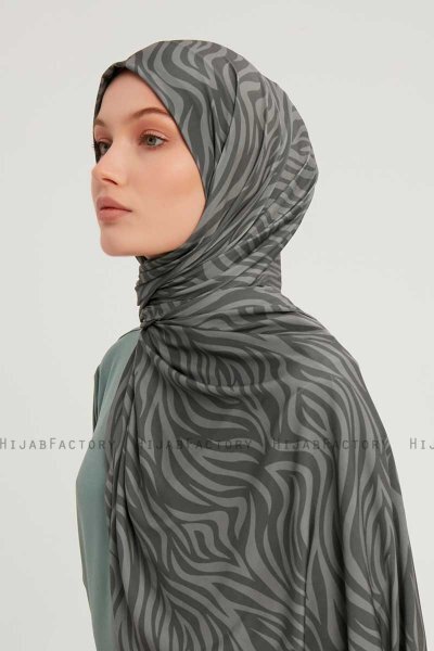 Hafiz - Grau Gemustert Hijab