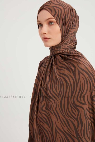 Hafiz - Zimt Gemustert Hijab