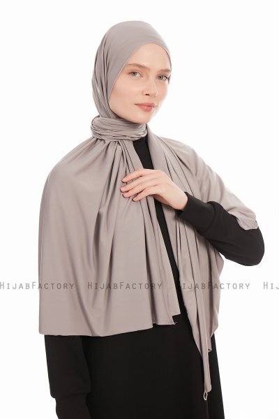 Farah - Grau Jersey Hijab Kopftuch