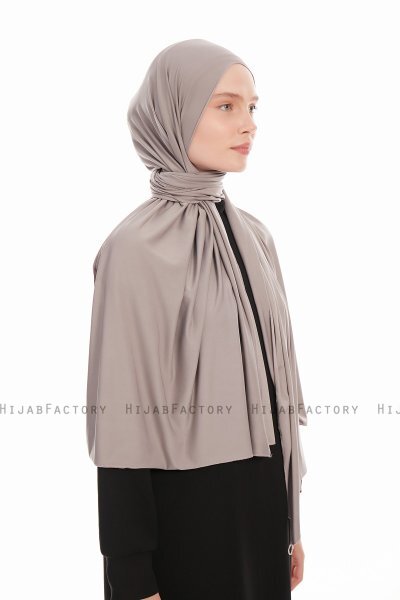 Farah - Grau Jersey Hijab Kopftuch