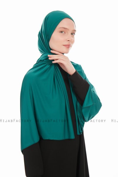 Farah - Dunkelgrün Jersey Hijab Kopftuch