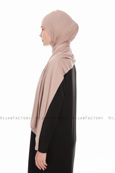 Farah - Taupe Jersey Hijab Kopftuch