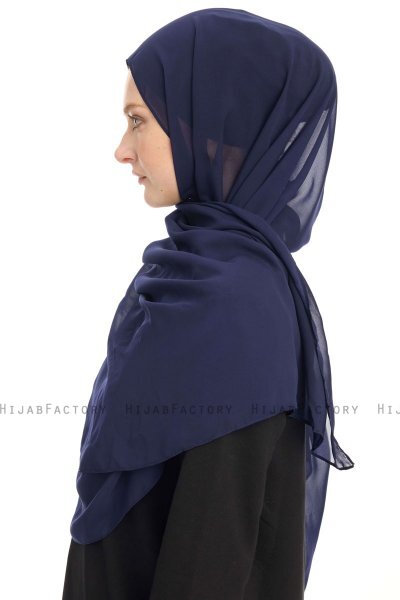 Chiffon Hijab - Navy Blau