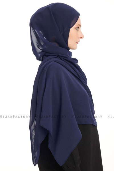 Chiffon Hijab - Navy Blau