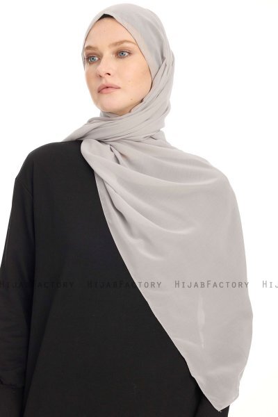 Chiffon Hijab - Grau