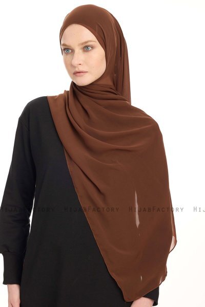 Chiffon Hijab - Braun