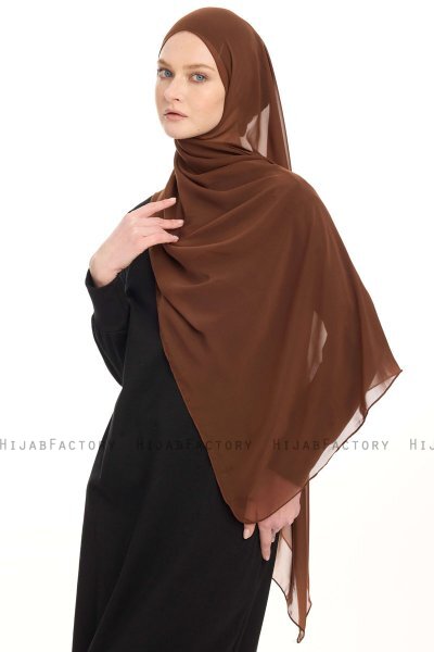 Chiffon Hijab - Braun