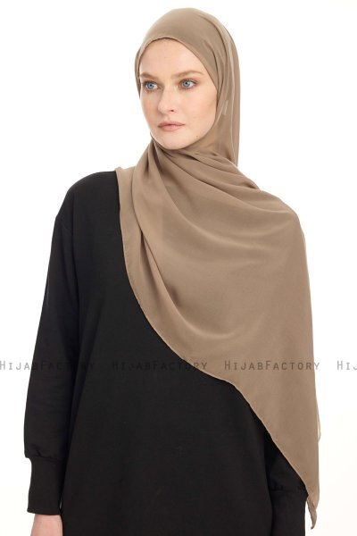 Chiffon Hijab - Dunkeltaupe