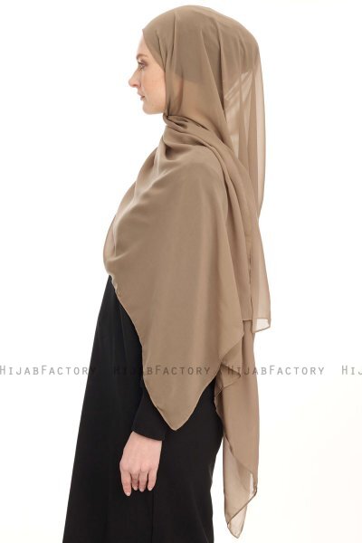Chiffon Hijab - Dunkeltaupe