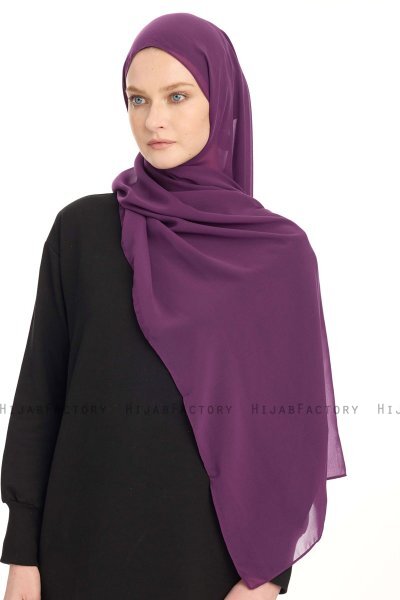 Chiffon Hijab - Dunkelviolett