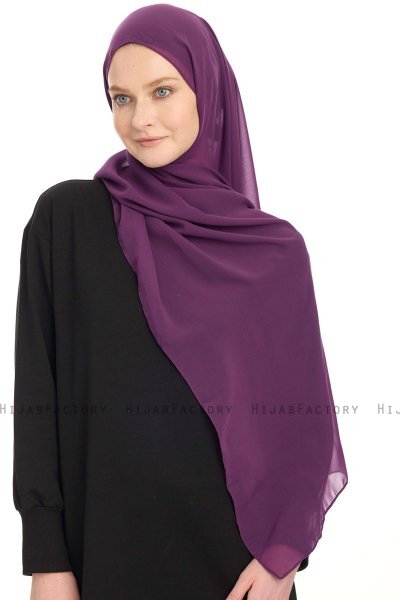 Chiffon Hijab - Dunkelviolett