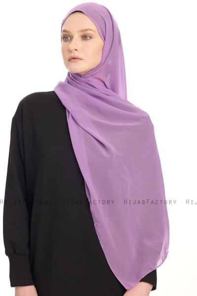 Chiffon Hijab - Helles Lila
