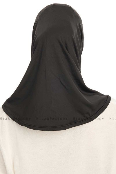 Yazmin - 4er-Pack Schwarz Amira Hijab Kopftuch Ready To Wear