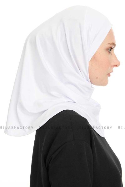 Yazmin - Weiß Amira Hijab Kopftuch Ready To Wear