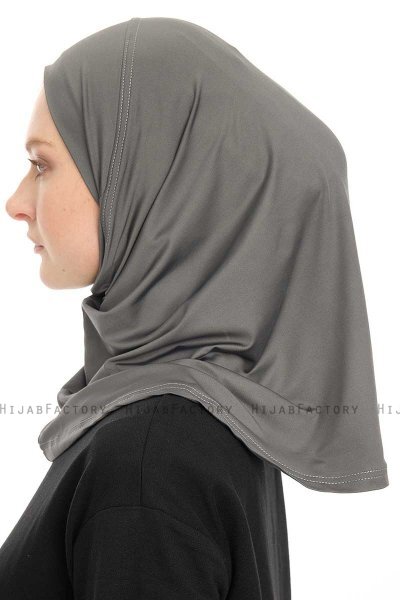 Yazmin - Dunkelgrau Amira Hijab Kopftuch Ready To Wear