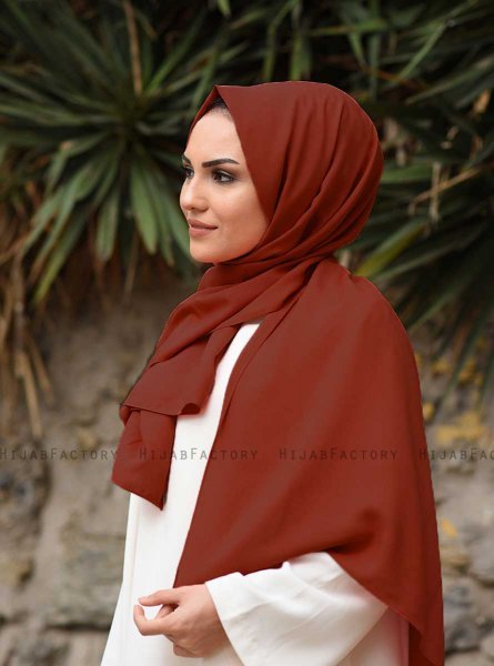 Alida - Dunkel Ziegelrot Baumwolle Hijab - Mirach