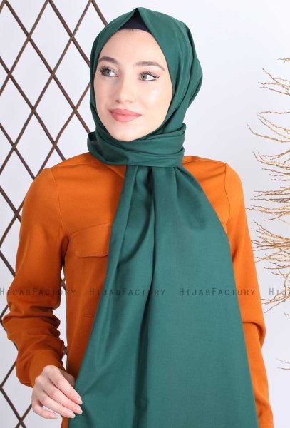 Alida - Dunkelgrün Baumwolle Hijab - Mirach