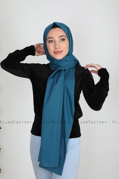 Alida - Petrol Baumwolle Hijab - Mirach