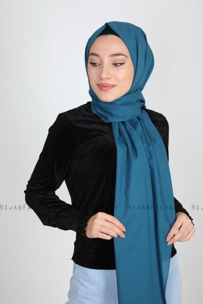 Alida - Petrol Baumwolle Hijab - Mirach
