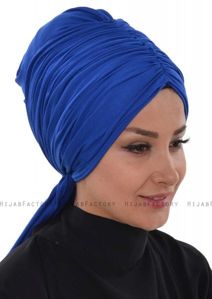 Amy - Blau Baumwolle Turban - Ayse Turban