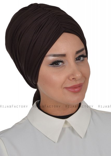 Amy - Braun Baumwolle Turban - Ayse Turban