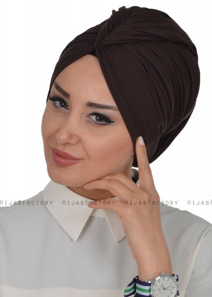 Amy - Braun Baumwolle Turban - Ayse Turban
