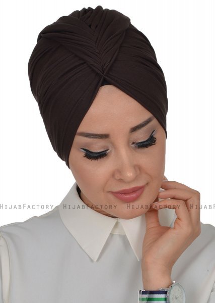 Amy - Braun Baumwolle Turban - Ayse Turban