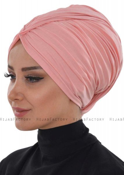 Amy - Altrosa Baumwolle Turban - Ayse Turban