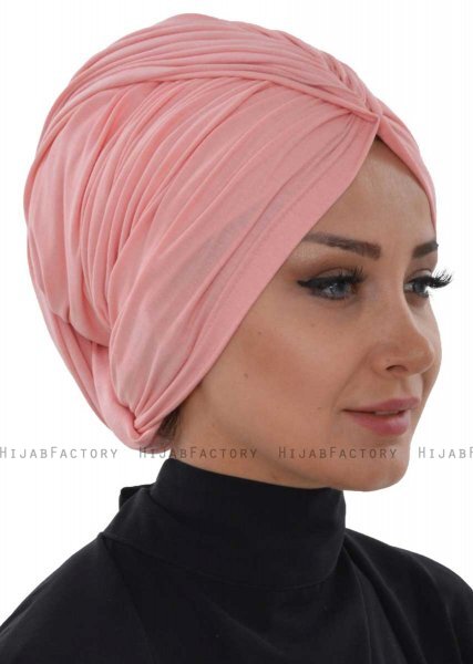 Amy - Altrosa Baumwolle Turban - Ayse Turban