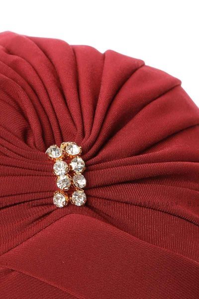 Arwa - Bordeaux Crepe Chiffon Turban - Sehr-i Sal