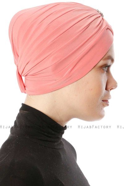 Arwa - Himbeere Crepe Chiffon Turban - Sehr-i Sal