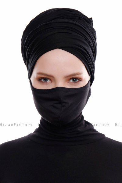 Asli - Schwarz Sport Gesichtsmaske / Gesichtsbedeckung