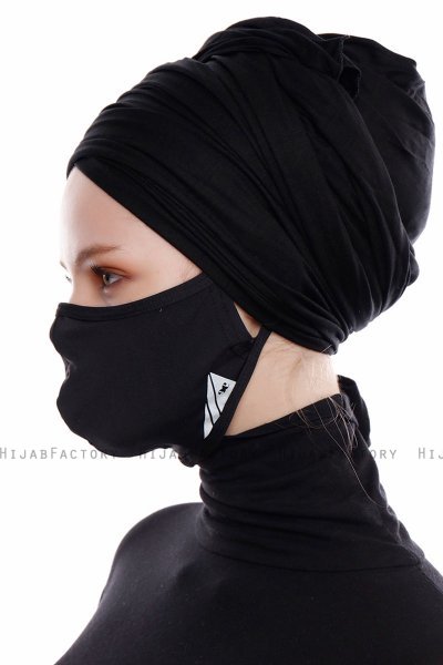 Asli - Schwarz Sport Gesichtsmaske / Gesichtsbedeckung