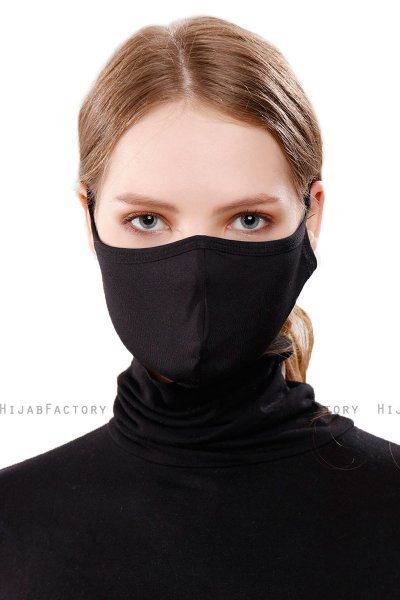 Asli - Schwarz Sport Gesichtsmaske / Gesichtsbedeckung