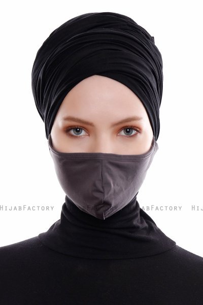 Asli - Anthrazit Sport Gesichtsmaske / Gesichtsbedeckung