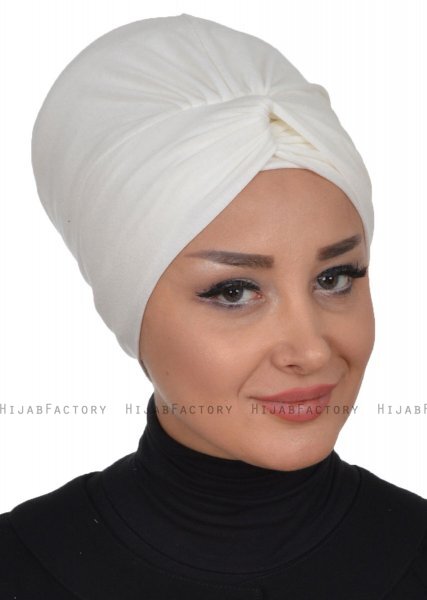 Astrid - Creme Baumwolle Turban - Ayse Turban