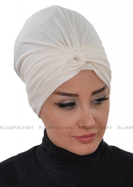 Astrid - Creme Baumwolle Turban - Ayse Turban