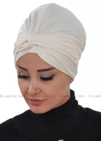 Astrid - Creme Baumwolle Turban - Ayse Turban