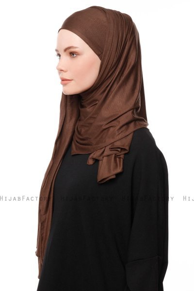 Asya - Braun Praktisch Viscose Hijab