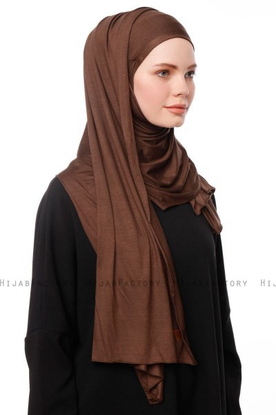 Asya - Braun Praktisch Viscose Hijab