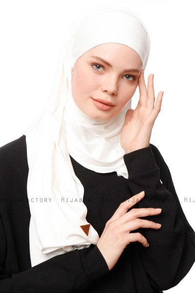Asya - Creme Praktisch Viscose Hijab